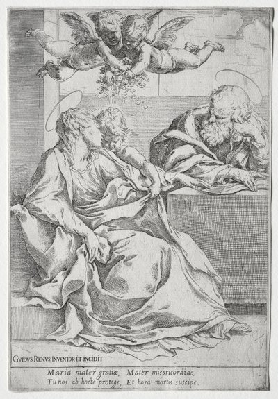 The Holy Family with Two Angels by Guido Reni