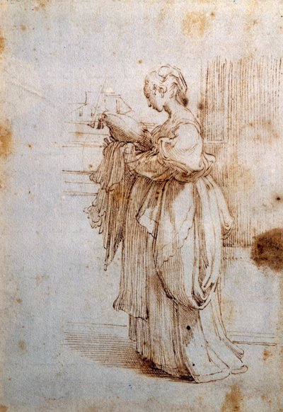 Woman with Cushion by Guido Reni