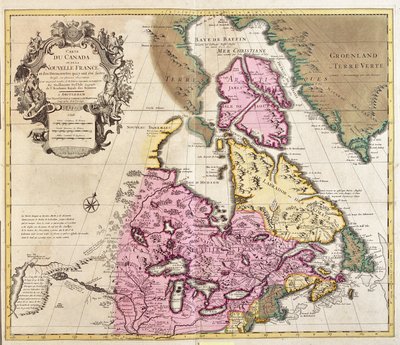 Map of Canada and Greenland by Guillaume Delisle