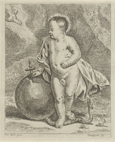 Christ Child with Globe and Snake by Guillaume Pierre Mensaert