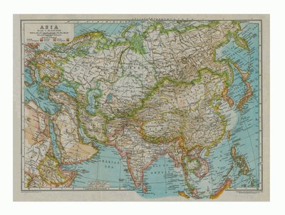 Map of Asia by Gull Engraving Company