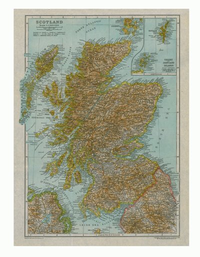 Map of Scotland by Gull Engraving Company
