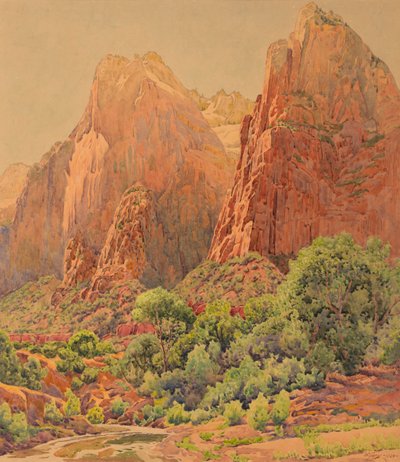 The Patriarchs, Zion National Park by Gunnar Widforss