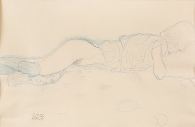 Female Semi-nude by Gustav Klimt