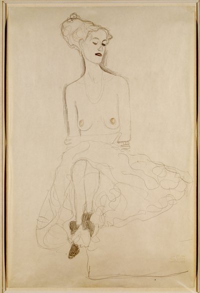 Seated Woman by Gustav Klimt
