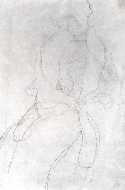 Seated Woman with Boa (Adele Bloch-Bauer) by Gustav Klimt