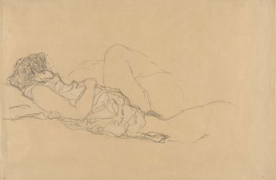 Sleeping Woman by Gustav Klimt