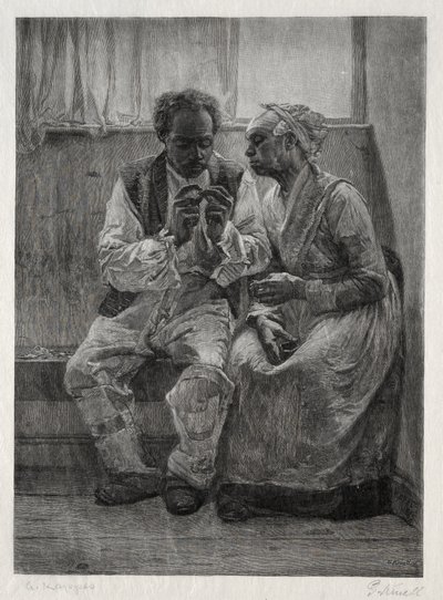 Rent Day, 1887 by Gustav Kruell