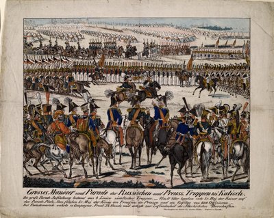 Russo-Prussian Parade in Kalisz 1835 by Gustav Kühn