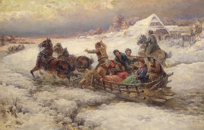 Troika in the Snow by Gustav Prucha