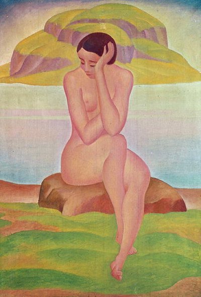 Girl on a Rock by Gustav Wunderwald