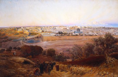 Jerusalem from the Mount of Olives by Gustave Bauernfeind