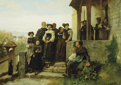 After the Protestant Church Service by Gustave Brion