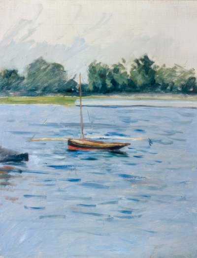 Boat at Anchor on the Seine by Gustave Caillebotte