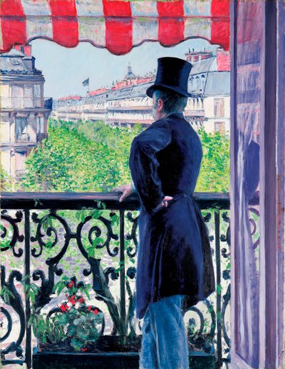 Man on a Balcony, Boulevard Haussmann by Gustave Caillebotte