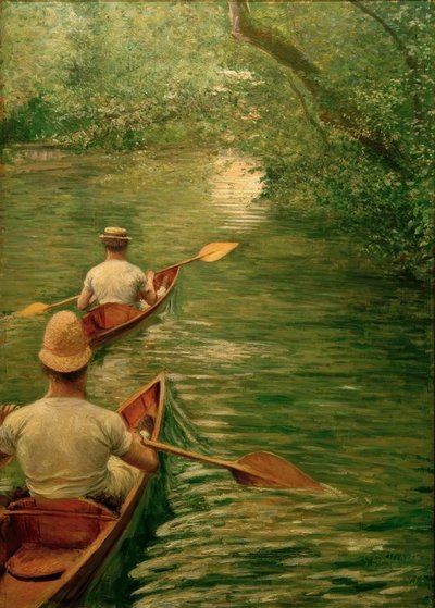 Rowboats on the Yerres by Gustave Caillebotte