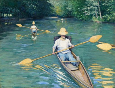 Skiffs by Gustave Caillebotte
