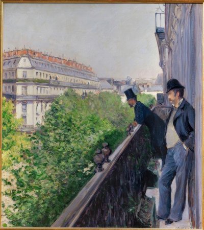 A Balcony, Boulevard Haussmann by Gustave Caillebotte