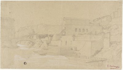 Italian Town on a River by Gustave Clarence Rodolphe Boulanger