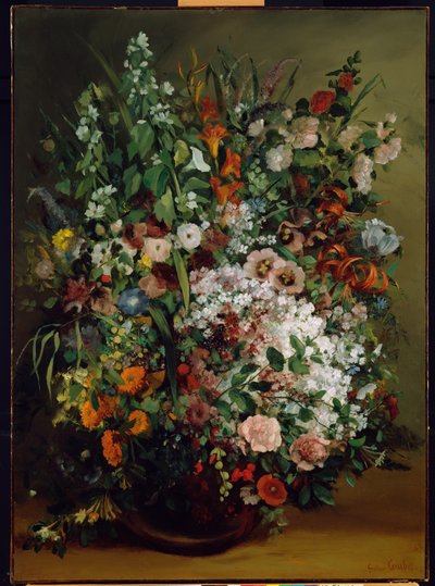 Bouquet of Flowers in a Vase by Gustave Courbet