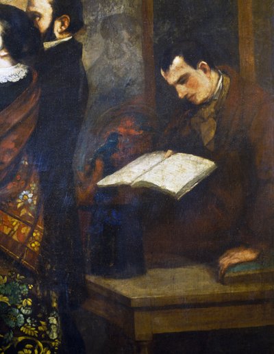 Charles Baudelaire (detail) by Gustave Courbet