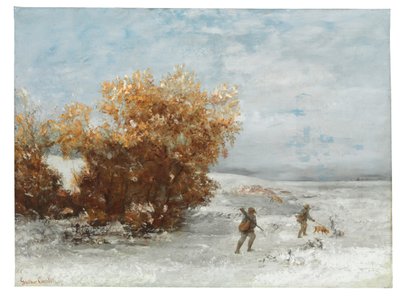 Hunters in the Snow by Gustave Courbet