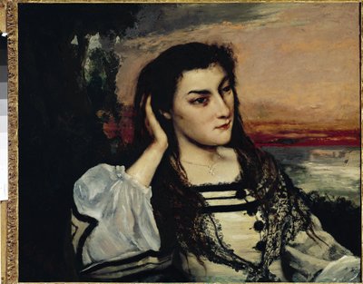 Reverie Portrait of Gabrielle Borreau by Gustave Courbet