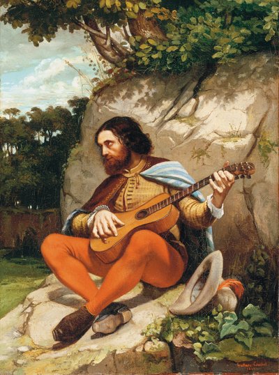 Young Man in a Landscape by Gustave Courbet