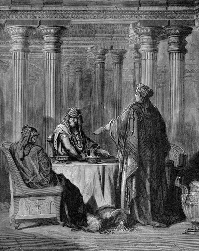 Esther accuses Haman by Gustave Dore
