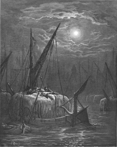 Hayboat on the Thames, 1872 by Gustave Dore