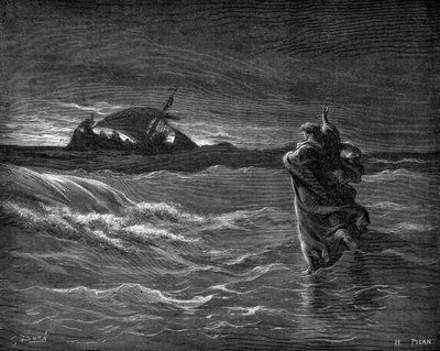 Jesus Walks on Water by Gustave Dore