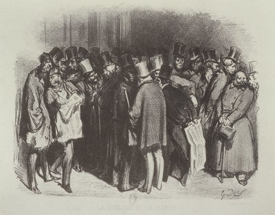The Stock Exchange Backstage by Gustave Dore