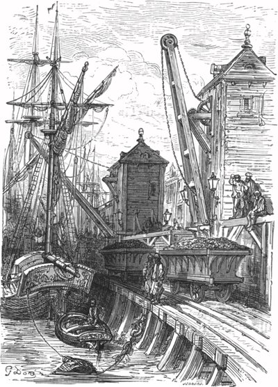 Poplar Dock by Gustave Dore