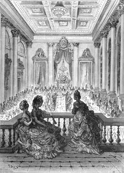 The Goldsmiths at Dinner, 1872 by Gustave Dore