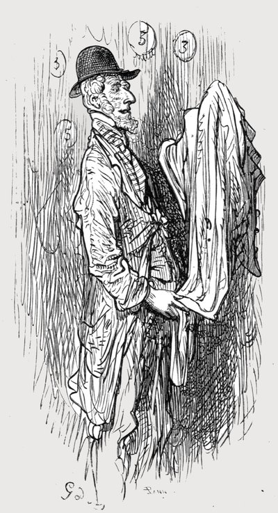 The Old Clothesman by Gustave Dore