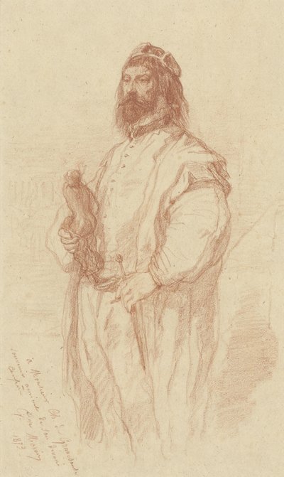 Standing Man with Figurine by Gustave François Morin