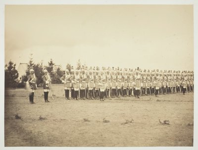 Untitled [soldiers on parade], 1857 by Gustave Le Gray