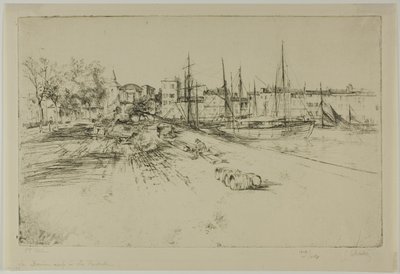 The New Dock at La Rochelle by Gustave Leheutre