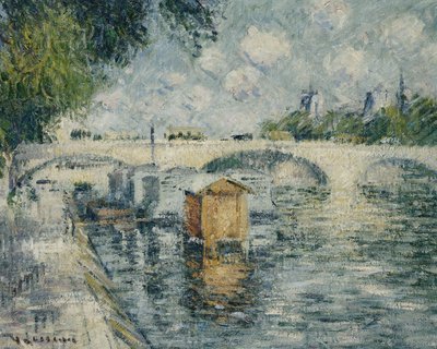 The Louis Philippe Bridge, Paris by Gustave Loiseau