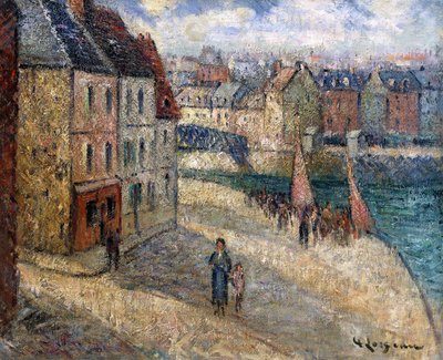 Quai at Dieppe by Gustave Loiseau