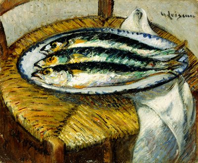 The Dish of Mackerels by Gustave Loiseau