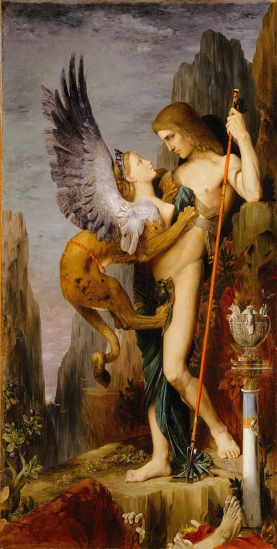 Oedipus and the Sphinx by Gustave Moreau