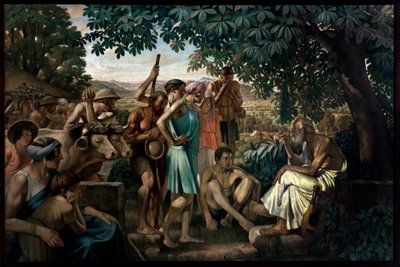 The Poet Educating Peasants by Gustave Pierre