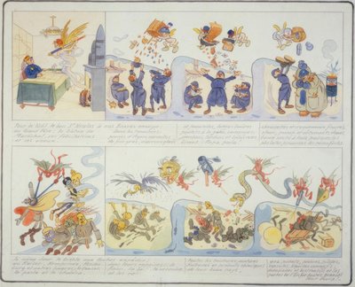 World War I / Christmas 1916 / French Caricature by Gustave Wendt