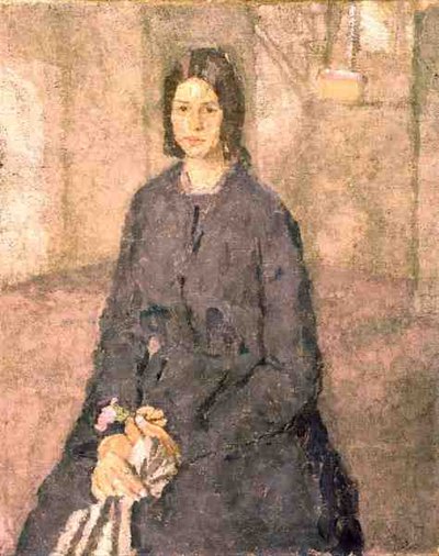 Girl Holding a Rose by Gwen John