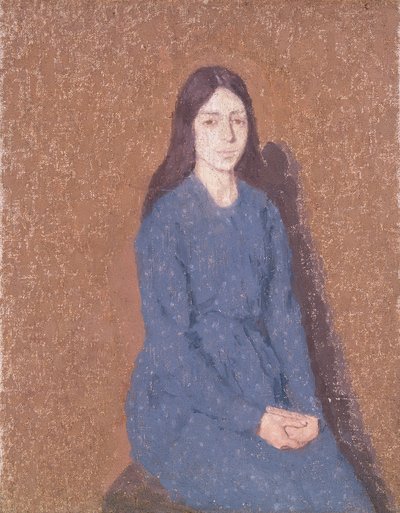 Girl in a blue dress, 1900-1935 by Gwendolen Mary John