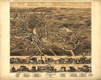 Uxbridge, Mass. 1880 by H. Beck and Pauli Bigelow