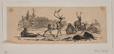 Sledding with Reindeer by H. C. Henneberg
