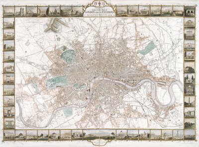 Map of London, 1851 by H Lacey