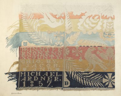 Jacquard Coverlet by H. Langden Brown